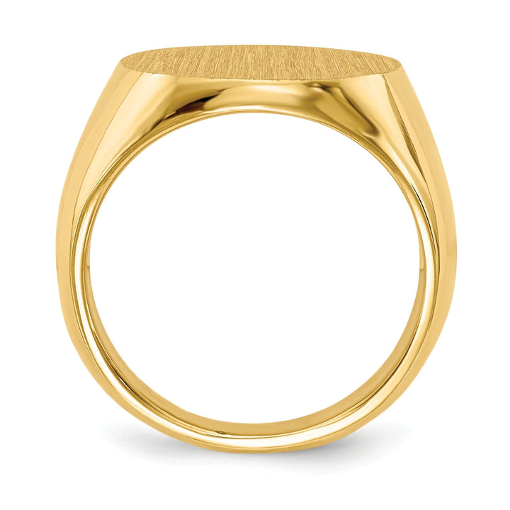 14k Yellow Gold Solid Back Signet Ring