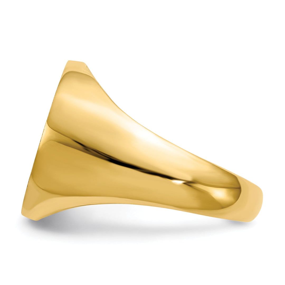 14k Yellow Gold Solid Back Signet Ring