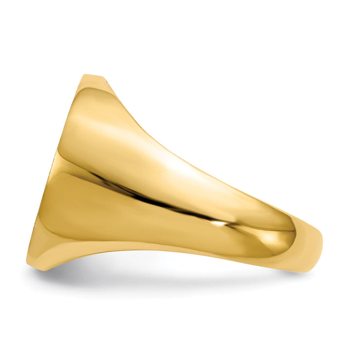 14k Yellow Gold Solid Back Signet Ring