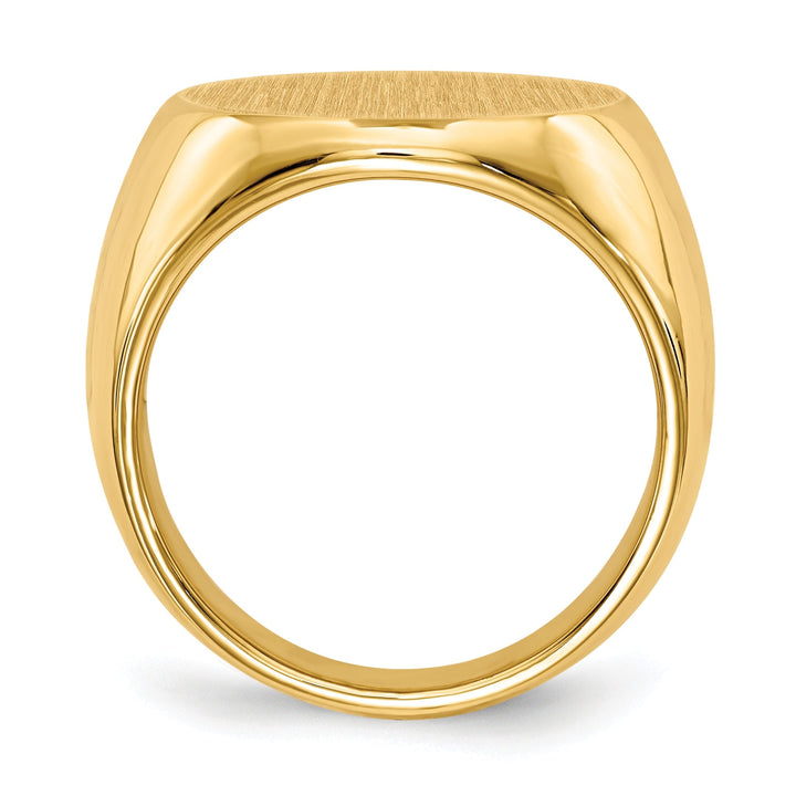 14k Yellow Gold Men's Solid Back Signet Ring