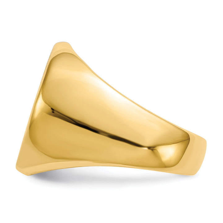 14k Yellow Gold Men's Solid Back Signet Ring