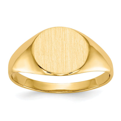 14k Yellow Gold Open Back Signet Ring at $ 191.42 only from Jewelryshopping.com