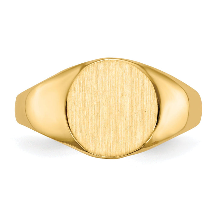 14k Yellow Gold Open Back Signet Ring