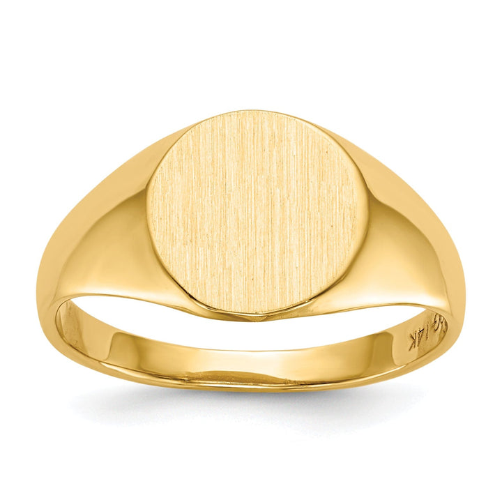 14k Yellow Gold Open Back Signet Ring