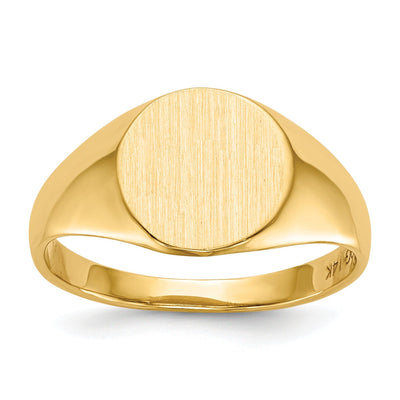 14k Yellow Gold Open Back Signet Ring at $ 232.14 only from Jewelryshopping.com