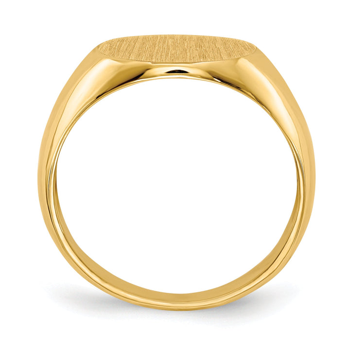 14k Yellow Gold Men's Open Back Signet Ring