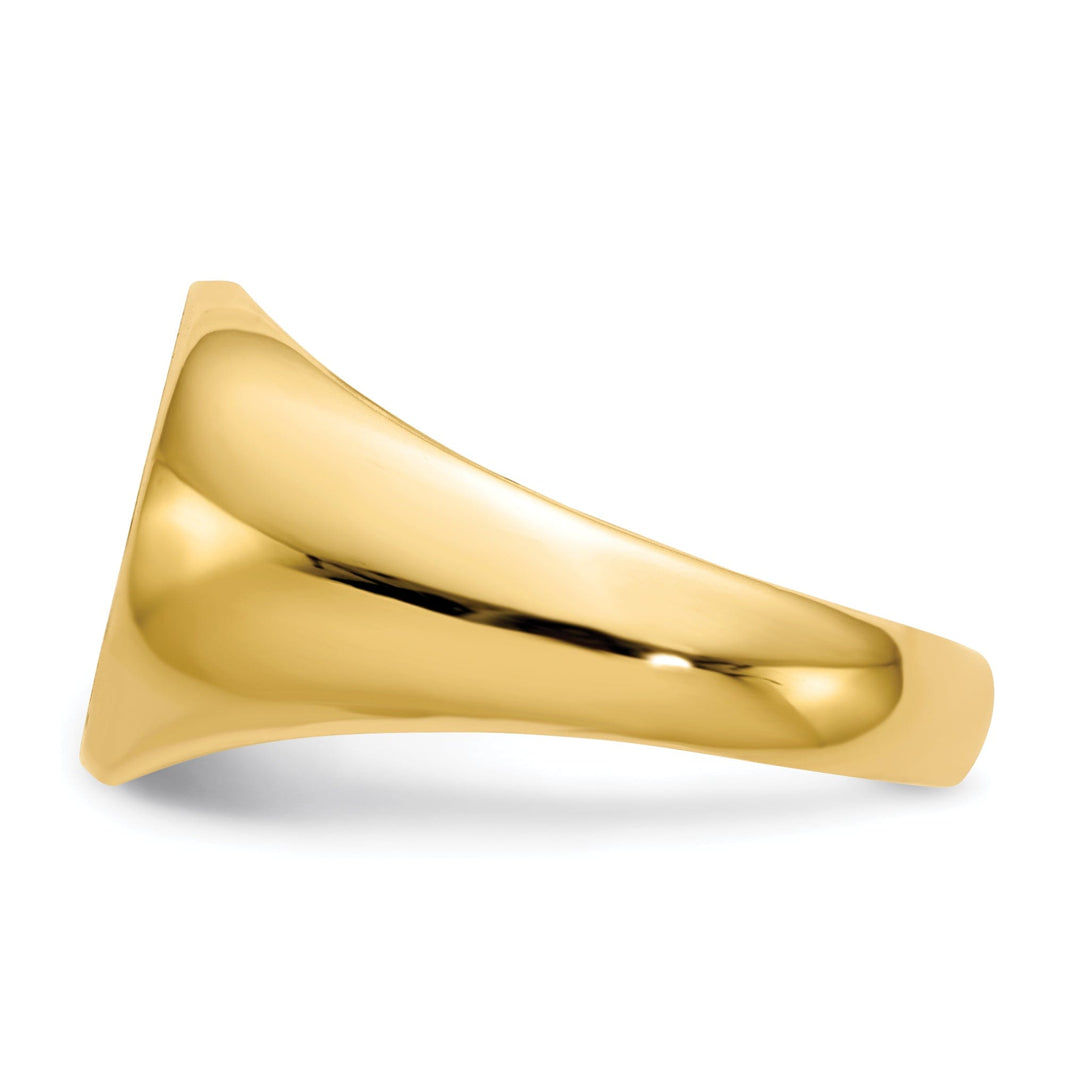 14k Yellow Gold Men's Open Back Signet Ring