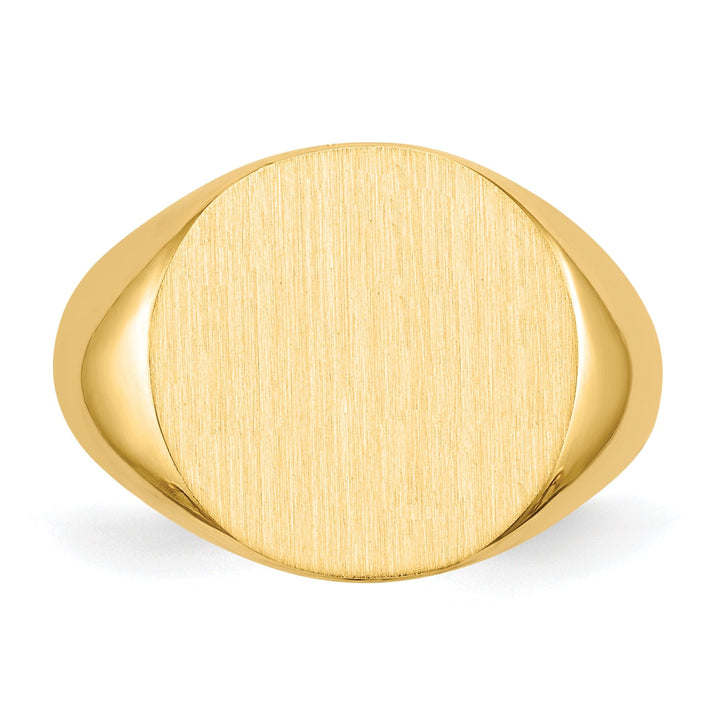 14k Yellow Gold Open Back Signet Ring