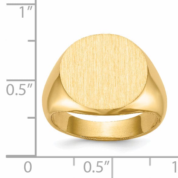 14k Yellow Gold Open Back Signet Ring