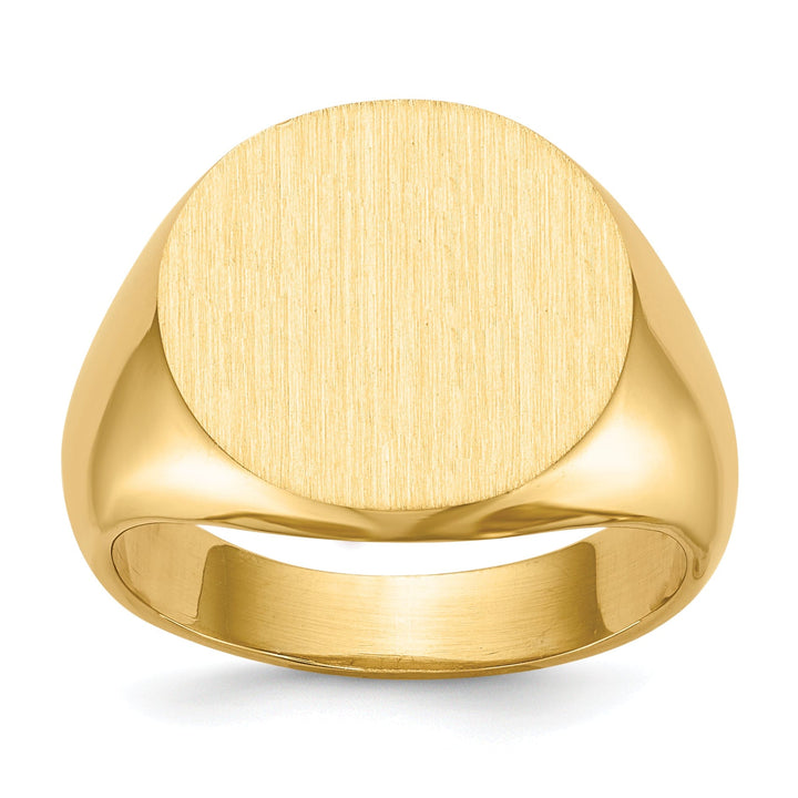 14k Yellow Gold Open Back Signet Ring