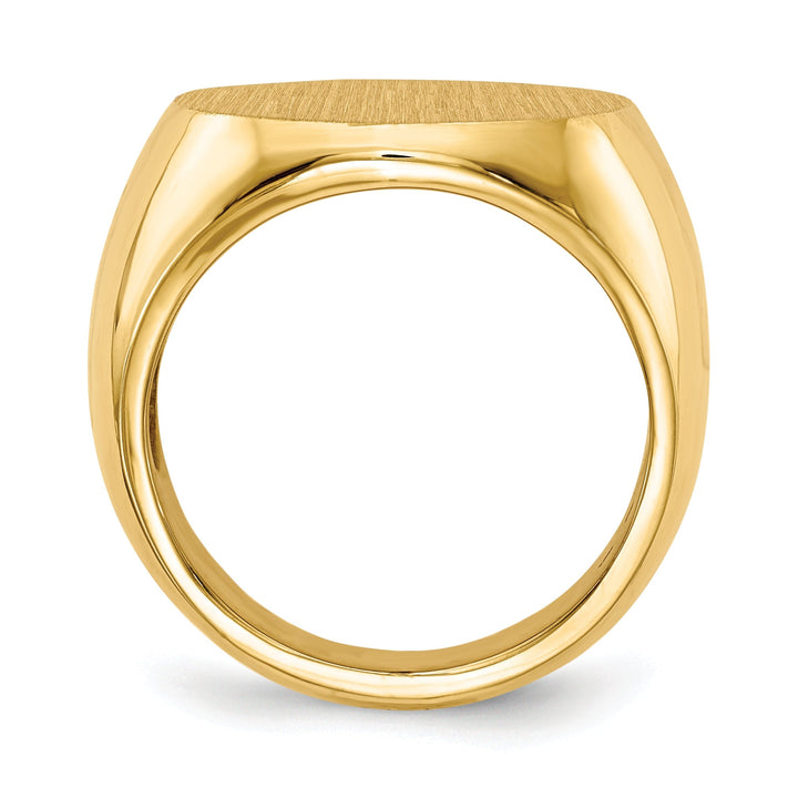 14k Yellow Gold Men's Open Back Signet Ring