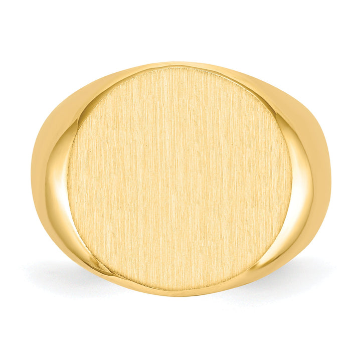 14k Yellow Gold Men's Open Back Signet Ring