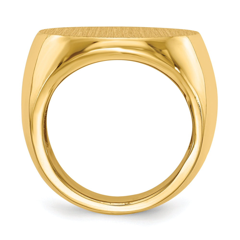 14k Yellow Gold Men's Open Back Signet Ring