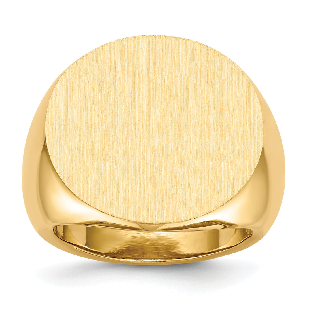 14k Yellow Gold Men's Open Back Signet Ring