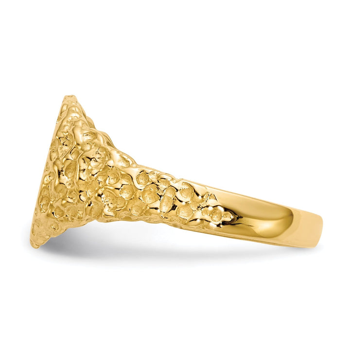 14k Yellow Gold Solid Back Signet Ring