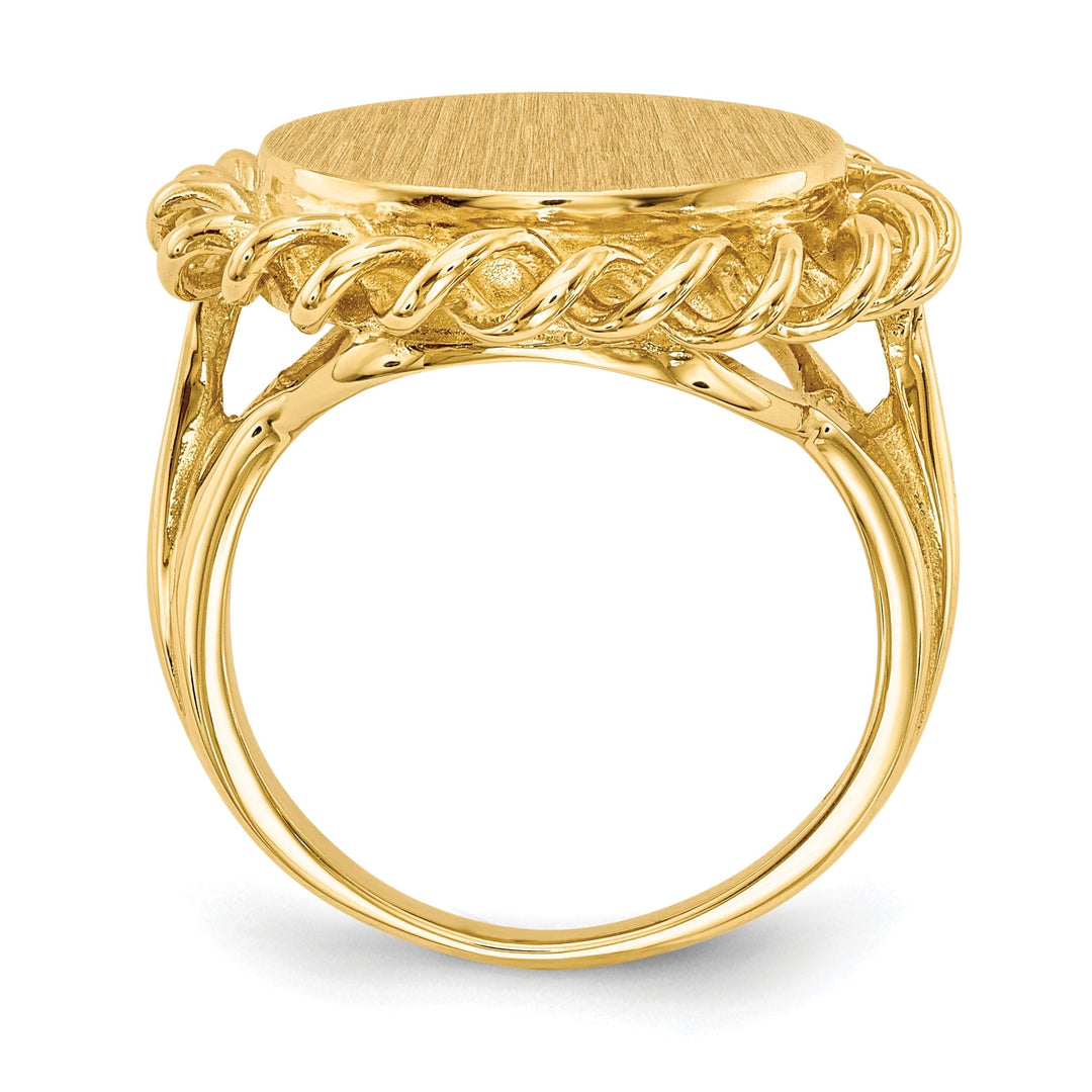 14k Yellow Gold Open Back Signet Ring