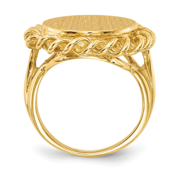 14k Yellow Gold Open Back Signet Ring