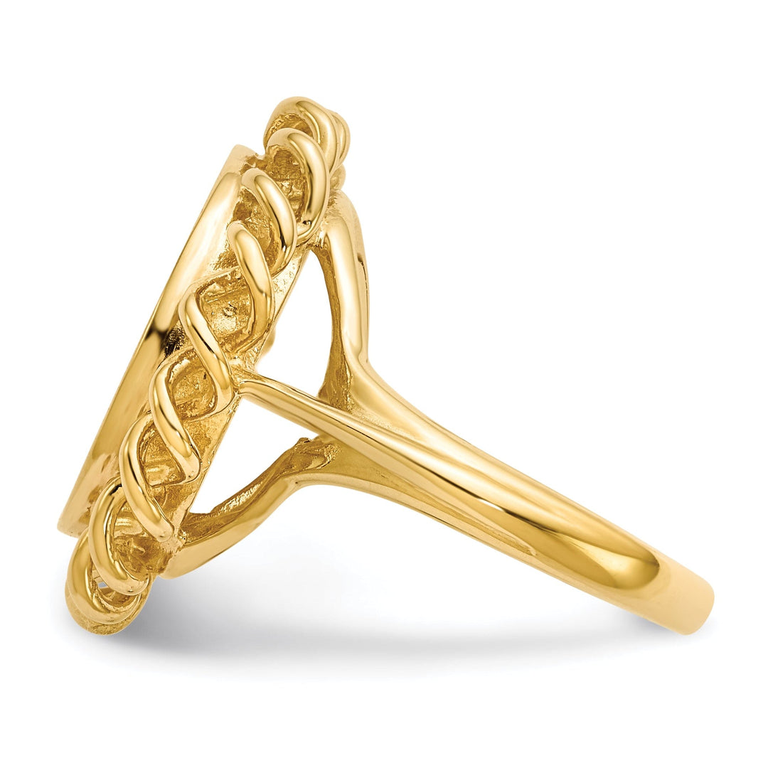 14k Yellow Gold Open Back Signet Ring