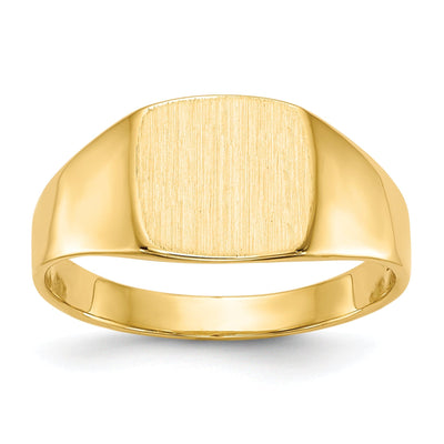 14k Yellow Gold Men's Solid Back Signet Ring at $ 319.74 only from Jewelryshopping.com