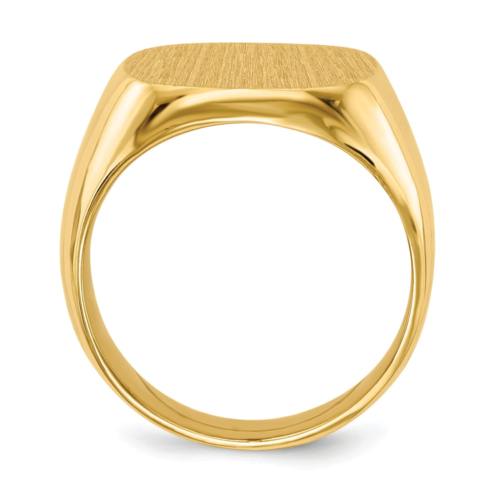 14k Yellow Gold Men's Solid Back Signet Ring