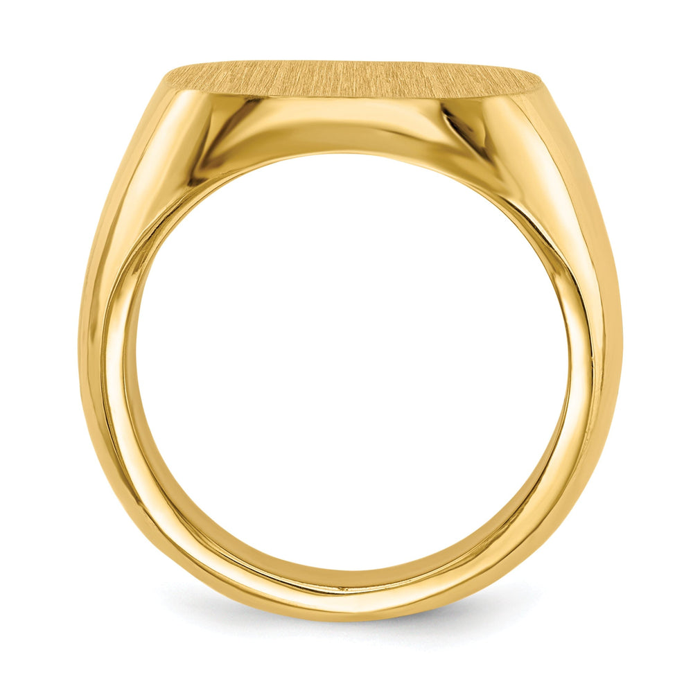 14k Yellow Gold Men's Solid Back Signet Ring