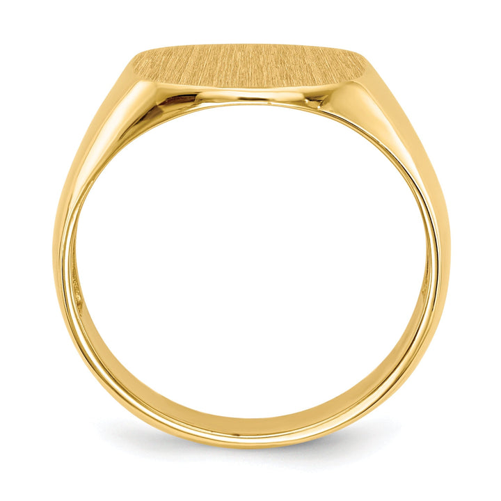 14k Yellow Gold Men's Open Back Signet Ring