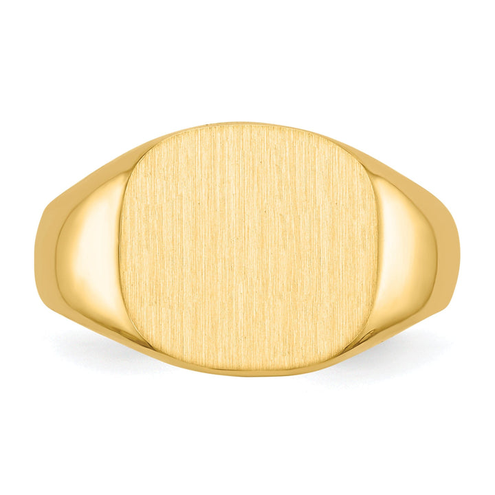 14k Yellow Gold Men's Open Back Signet Ring