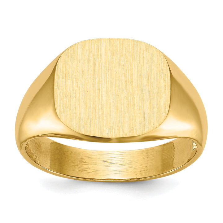 14k Yellow Gold Men's Open Back Signet Ring