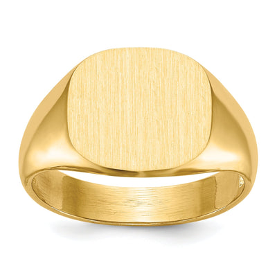 14k Yellow Gold Men's Open Back Signet Ring at $ 449.16 only from Jewelryshopping.com