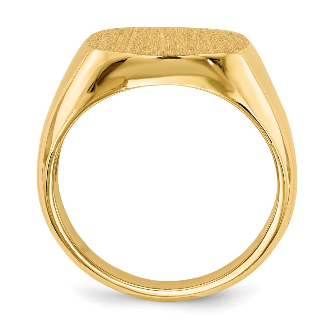 14k Yellow Gold Men's Open Back Signet Ring