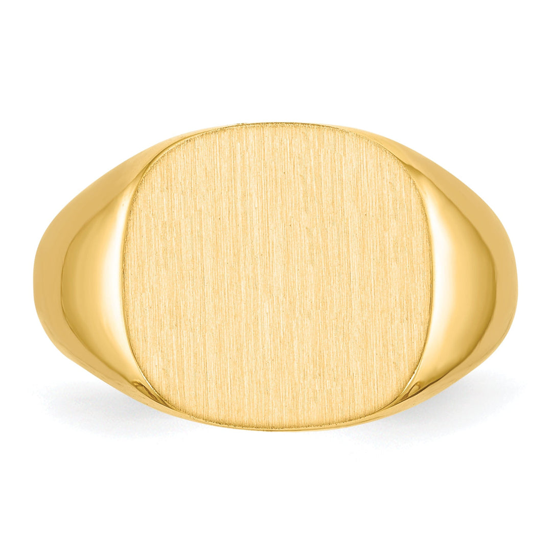 14k Yellow Gold Men's Open Back Signet Ring