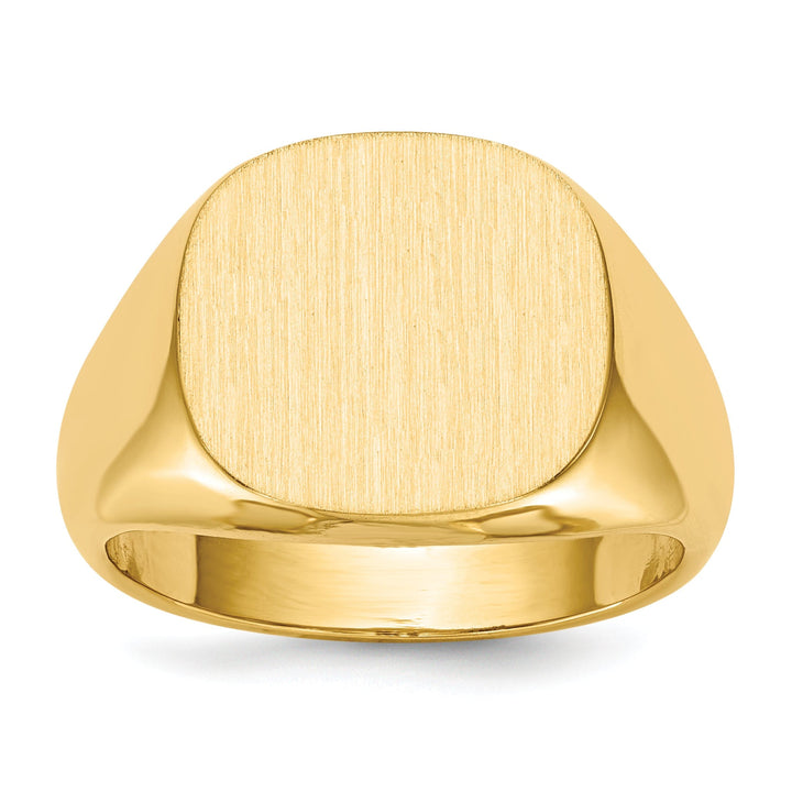 14k Yellow Gold Men's Open Back Signet Ring