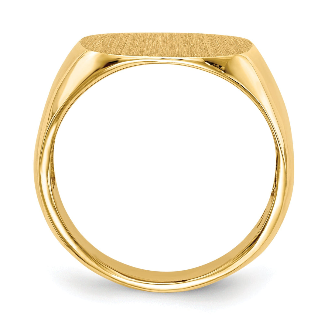 14k Yellow Gold Men's Open Back Signet Ring