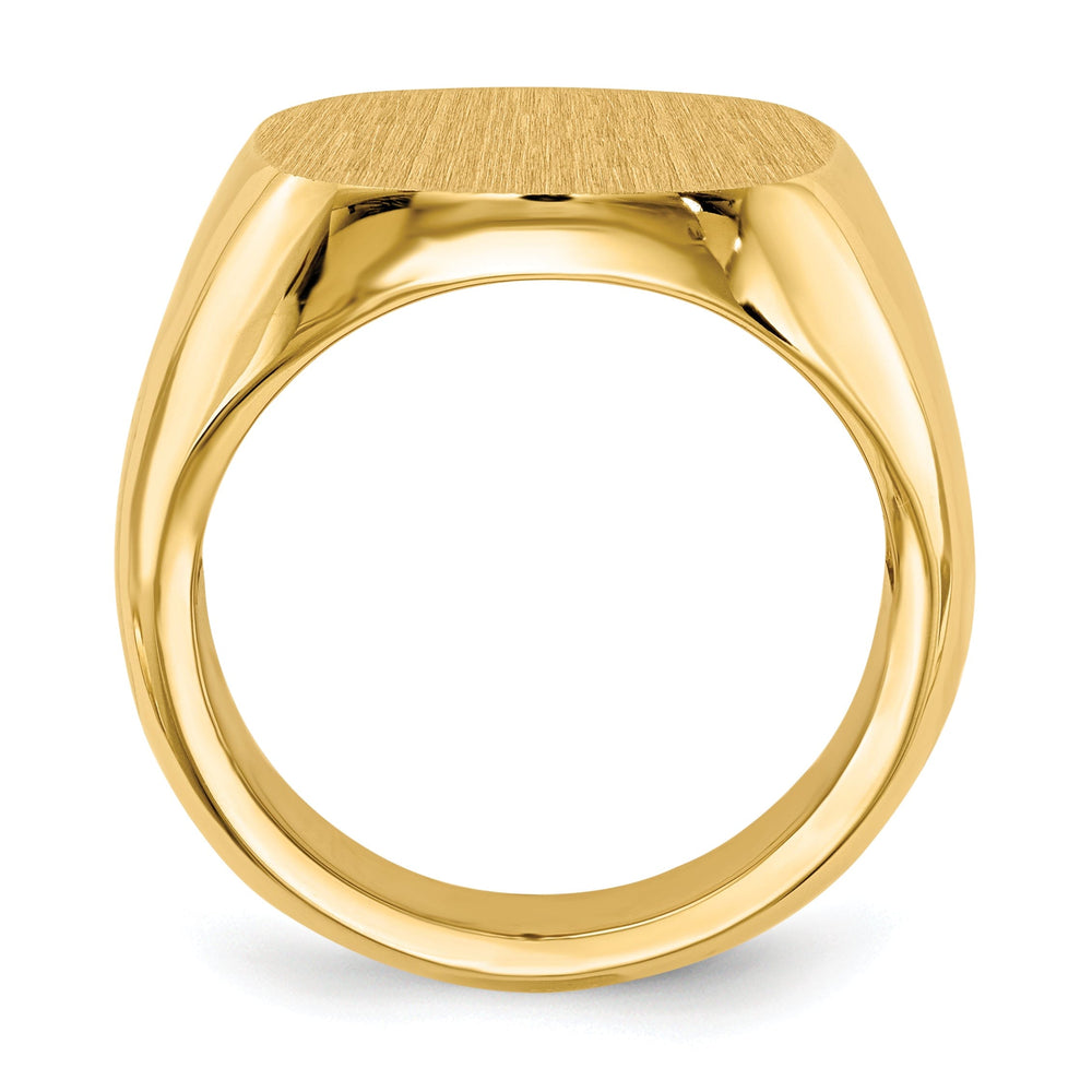 14k Yellow Gold Men's Open Back Signet Ring