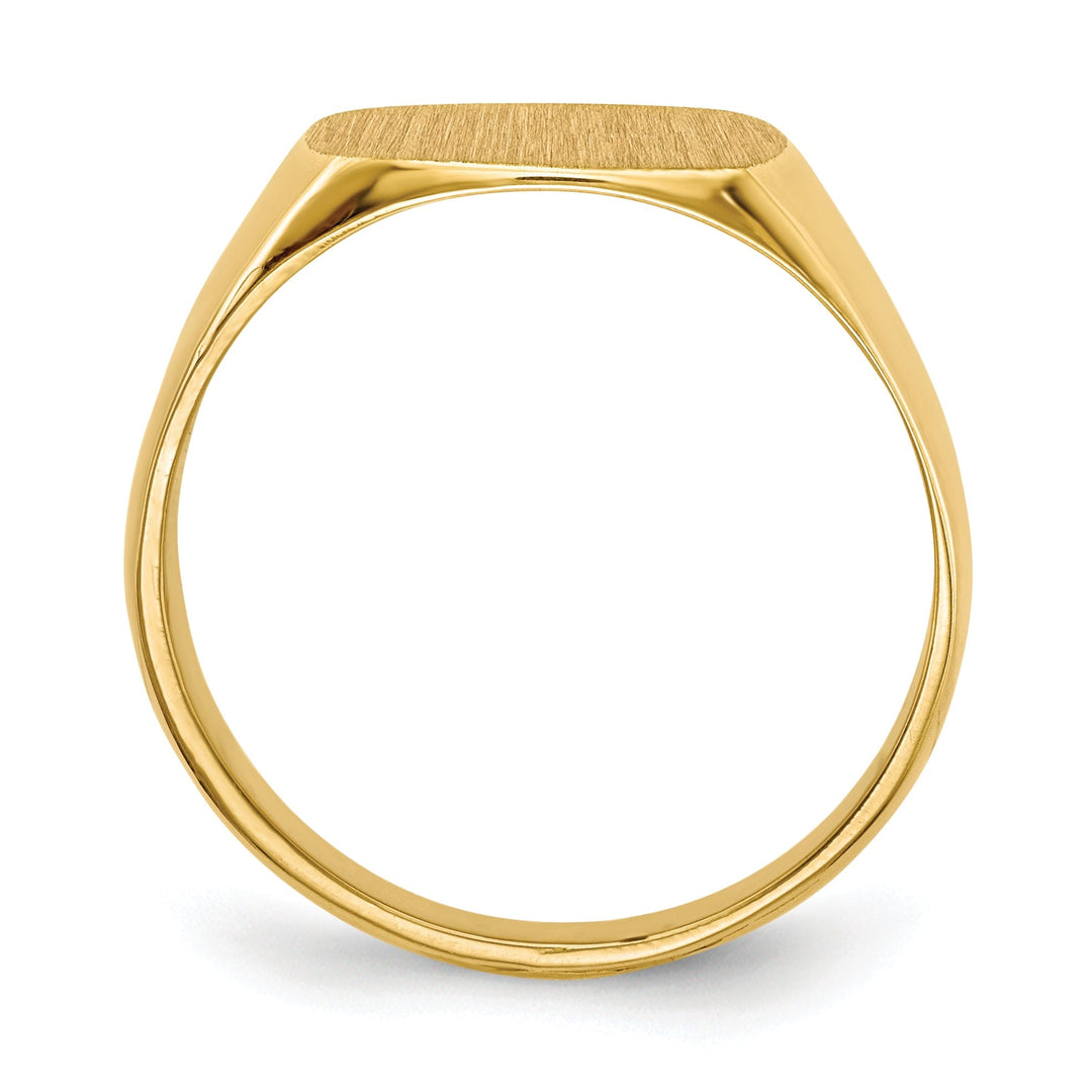 14k Yellow Gold Men's Solid Back Signet Ring