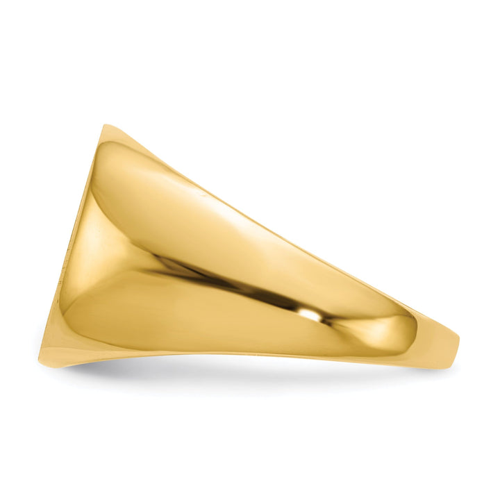 14k Yellow Gold Men's Solid Back Signet Ring