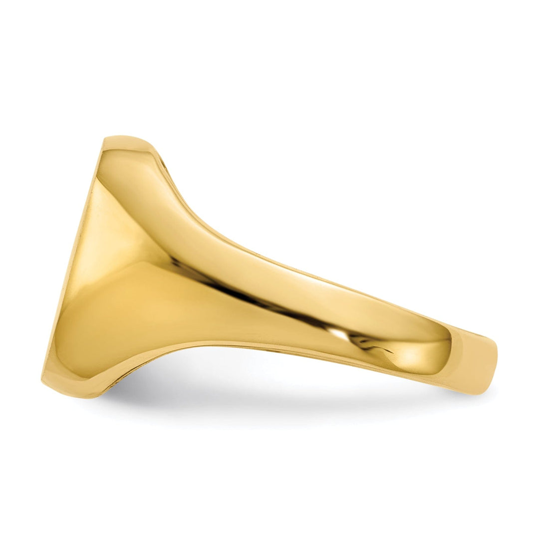 14k Yellow Gold Open Back Hollow Signet Ring