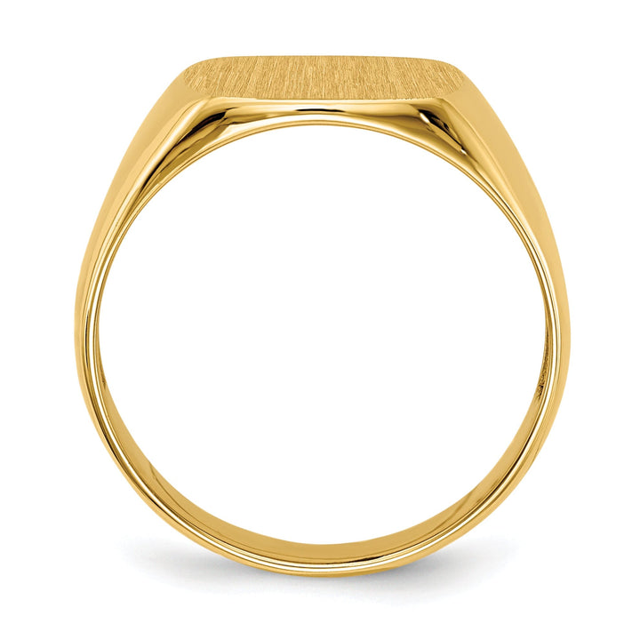 14k Yellow Gold Men's Open Back Signet Ring