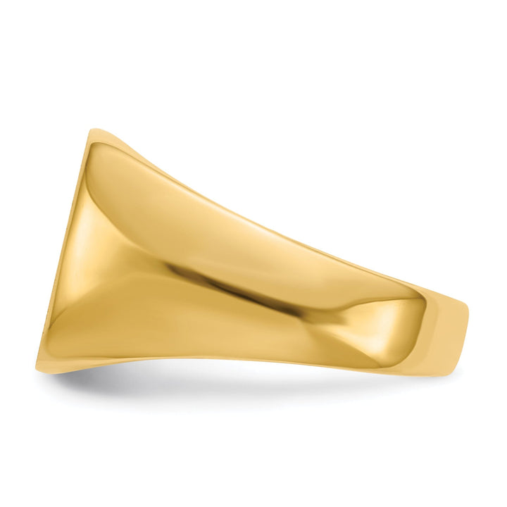 14k Yellow Gold Men's Open Back Signet Ring