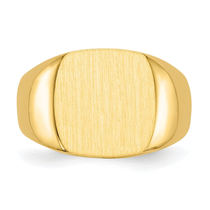 14k Yellow Gold Men's Open Back Signet Ring