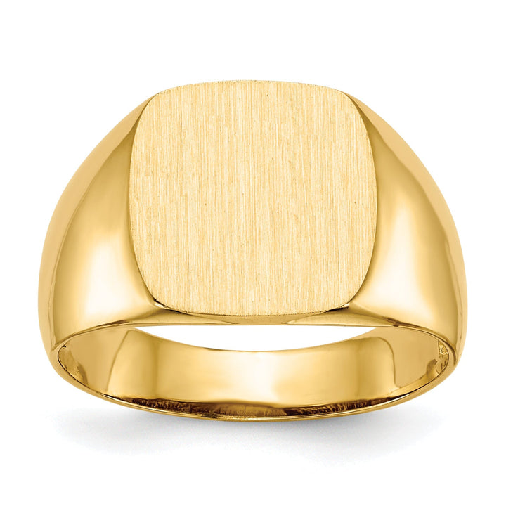 14k Yellow Gold Men's Open Back Signet Ring