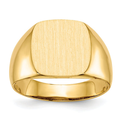14k Yellow Gold Men's Open Back Signet Ring at $ 409.9 only from Jewelryshopping.com