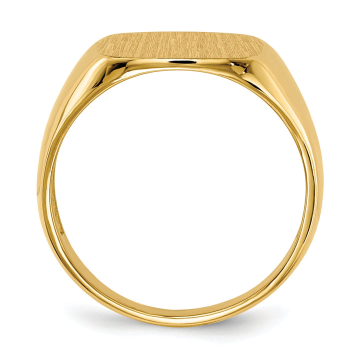 14k Yellow Gold Men's Open Back Signet Ring