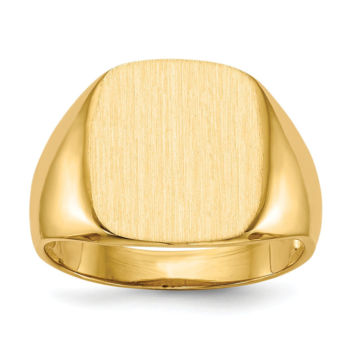 14k Yellow Gold Men's Open Back Signet Ring