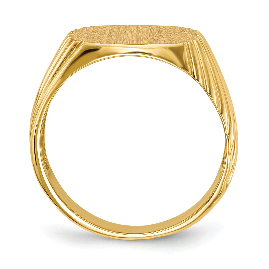 14k Yellow Gold Men's Open Back Signet Ring