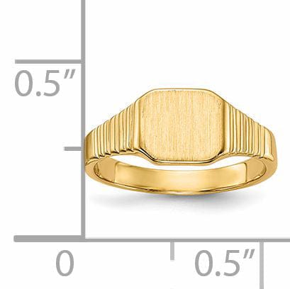 14k Yellow Gold Signet Children's Ring