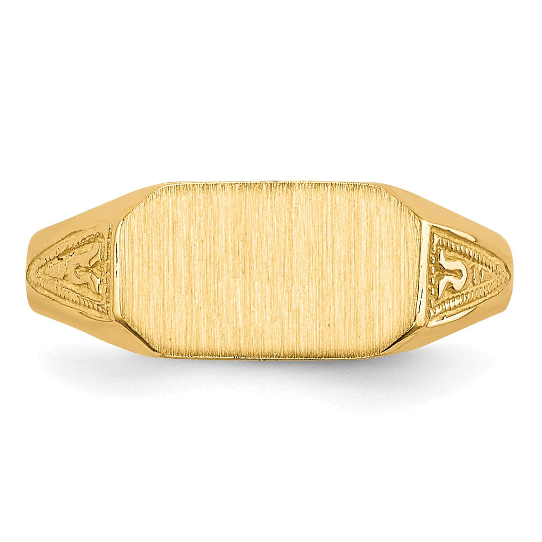 14k Yellow Gold Signet Children's Ring