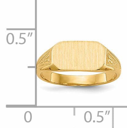 14k Yellow Gold Signet Children's Ring