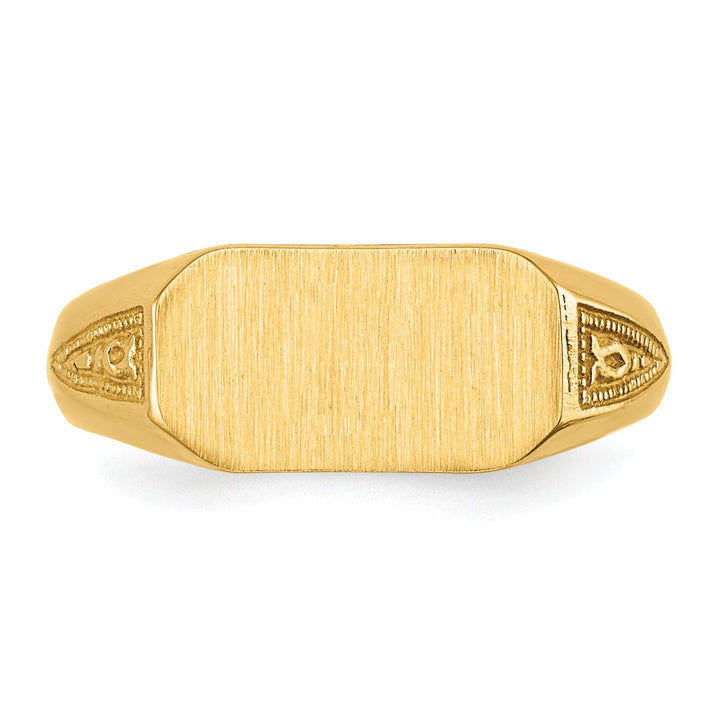 14k Yellow Gold Signet Children's Ring