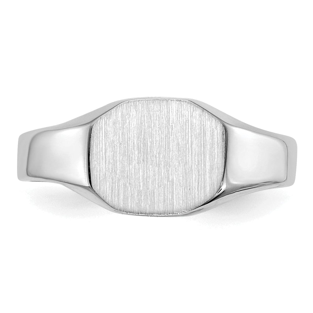 14k White Gold Signet Children's Ring